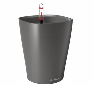 lechuza classico color self-watering planter Deltini Self-Watering Planter // Metallic Charcoal – Kent East Hill Nursery