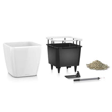 Load image into Gallery viewer, Quadro Self-Watering Planter 21 - Glossy Black