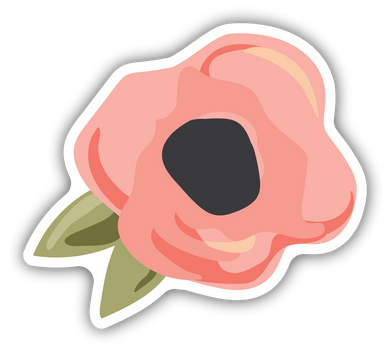 Poppy Flower Sticker