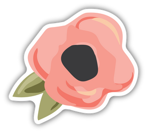 Poppy Flower Sticker