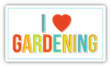 I Heart Gardening Sticker