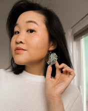Load image into Gallery viewer, Monstera Drop Earrings | HEMLEVA