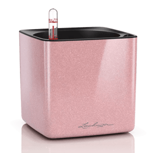 Cube' Self-Watering Planter // Cashmere Cream High-Gloss Glitter