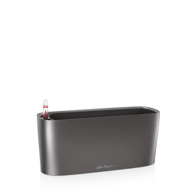 Delta 10 Self-Watering Planter // Charcoal Metallic