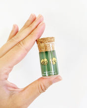 Load image into Gallery viewer, Plant Earrings - Monstera Albo/Thai Studs  18k Gold Plated