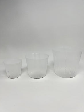 Clear Slotted Nursery Pot 4