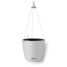 Load image into Gallery viewer, Nido Cottage&#39; Hanging Basket Self-Watering Planter // White