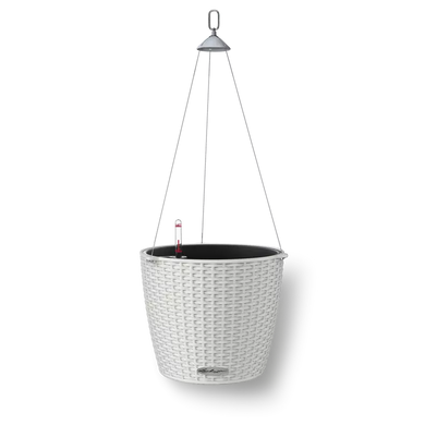 Nido Cottage' Hanging Basket Self-Watering Planter // White