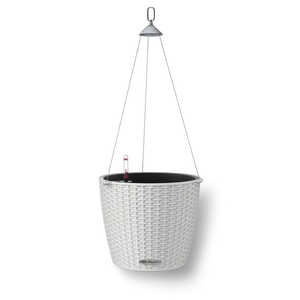 Nido Cottage' Hanging Basket Self-Watering Planter // White