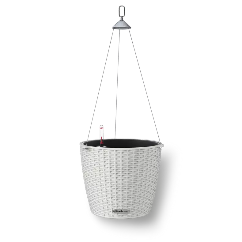 Nido Cottage' Hanging Basket Self-Watering Planter // White